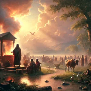 21. En de HEERE rook dien liefelijken reuk, en de HEERE zeide in Zijn hart: Ik zal voortaan den aardbodem niet meer vervloeken om des mensen wil; want het gedichtsel des mensen harten is boos van zijn jeugd aan; en Ik zal voortaan niet meer al het levende slaan, gelijk als Ik gedaan heb.