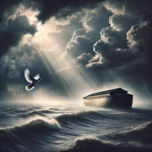 8. Daarna liet hij een duif van zich uit, om te zien of de wateren verminderd waren van boven de aarde.