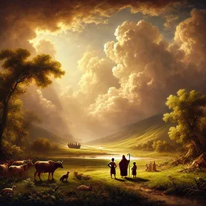 1. En God zegende Noach en zijn zonen en zei tegen hen: Wees vruchtbaar, vermenigvuldig, en vul de aarde.